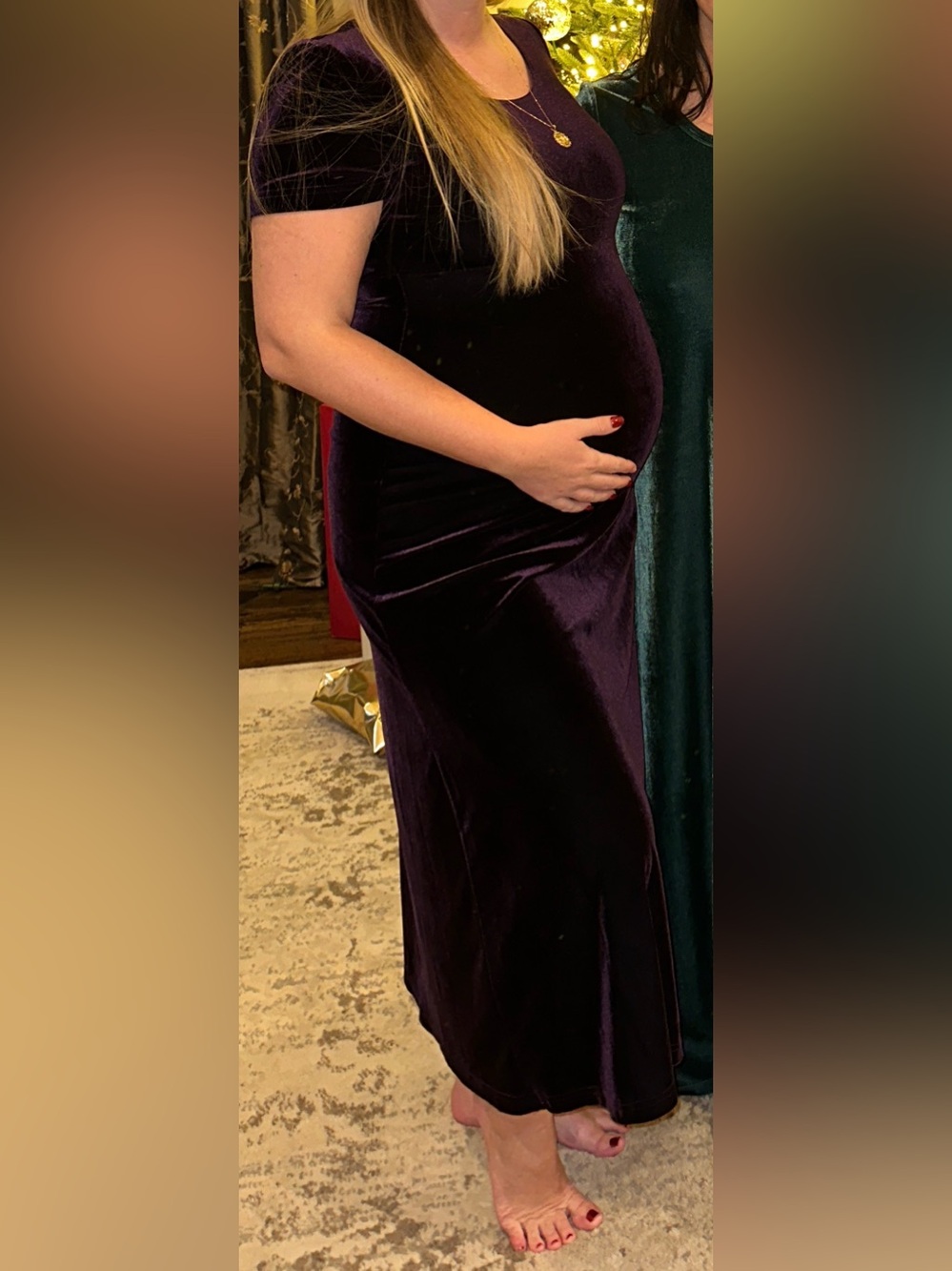 Vintage Velour Purple Gown